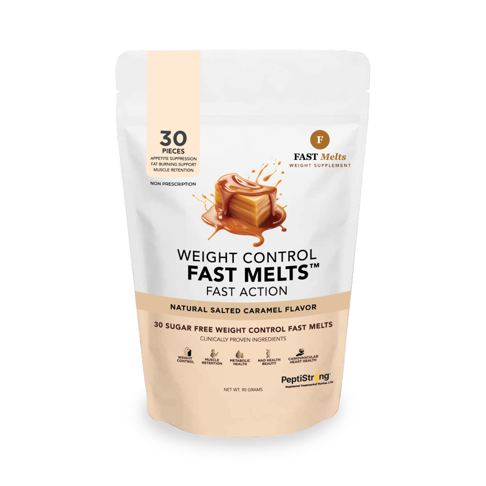 FAST Melts Salted Caramel front of pouch